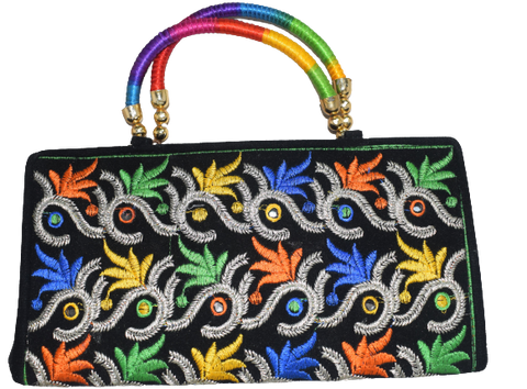 Hand Bag Embroidered Clutch with handle